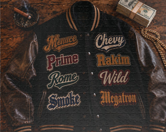 🖤 Custom MMC Letterman Jacket Puzzle (Up to 8 Names)