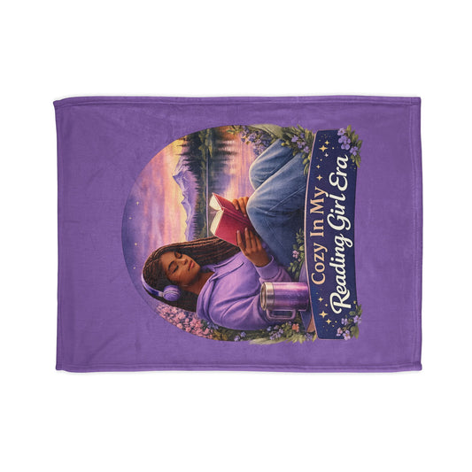 Cozy Reading Girl Throw Blanket