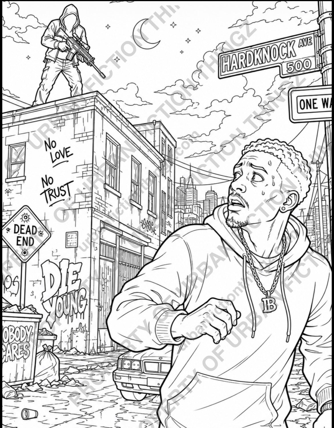 Urban Fiction Thing Adult Coloring Book – Phase 1 | Coloring Pages for (Digital Download)