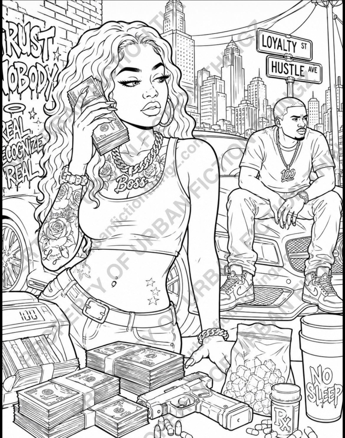 Urban Fiction Thing Adult Coloring Book – Phase 1 | Coloring Pages for (Digital Download)