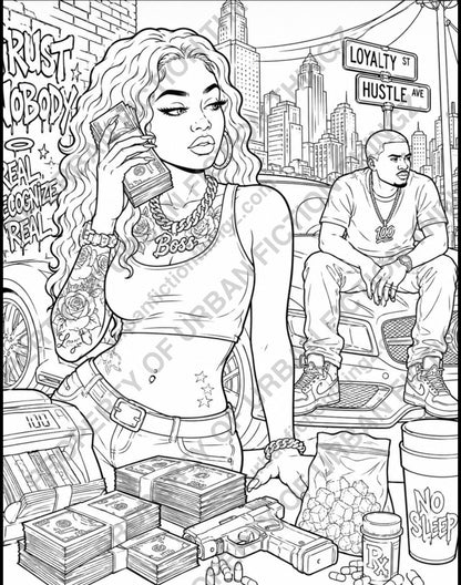 Urban Fiction Thing Adult Coloring Book – Phase 1 | Coloring Pages for (Digital Download)