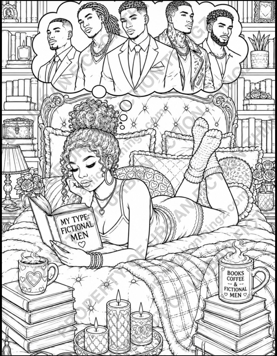Urban Fiction Thing Adult Coloring Book – Phase 1 | Coloring Pages for (Digital Download)