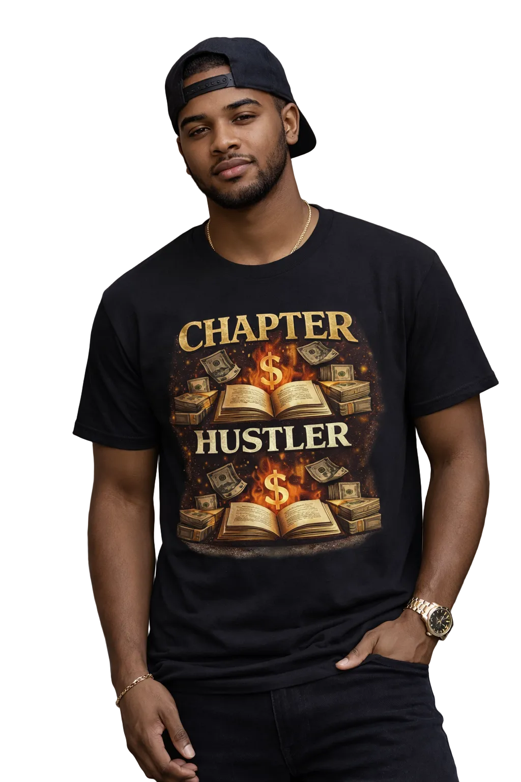 Chapter Hustler Graphic T-Shirt – Urban Fiction Reader Tee for Men