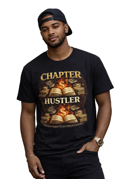 Chapter Hustler Graphic T-Shirt – Urban Fiction Reader Tee for Men